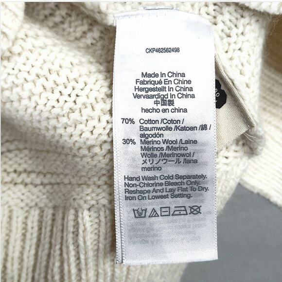 Madewell Women’s Sweater Soft Minimalism Cottagecore Textured Knit Yellow XL - Picture 4 of 8